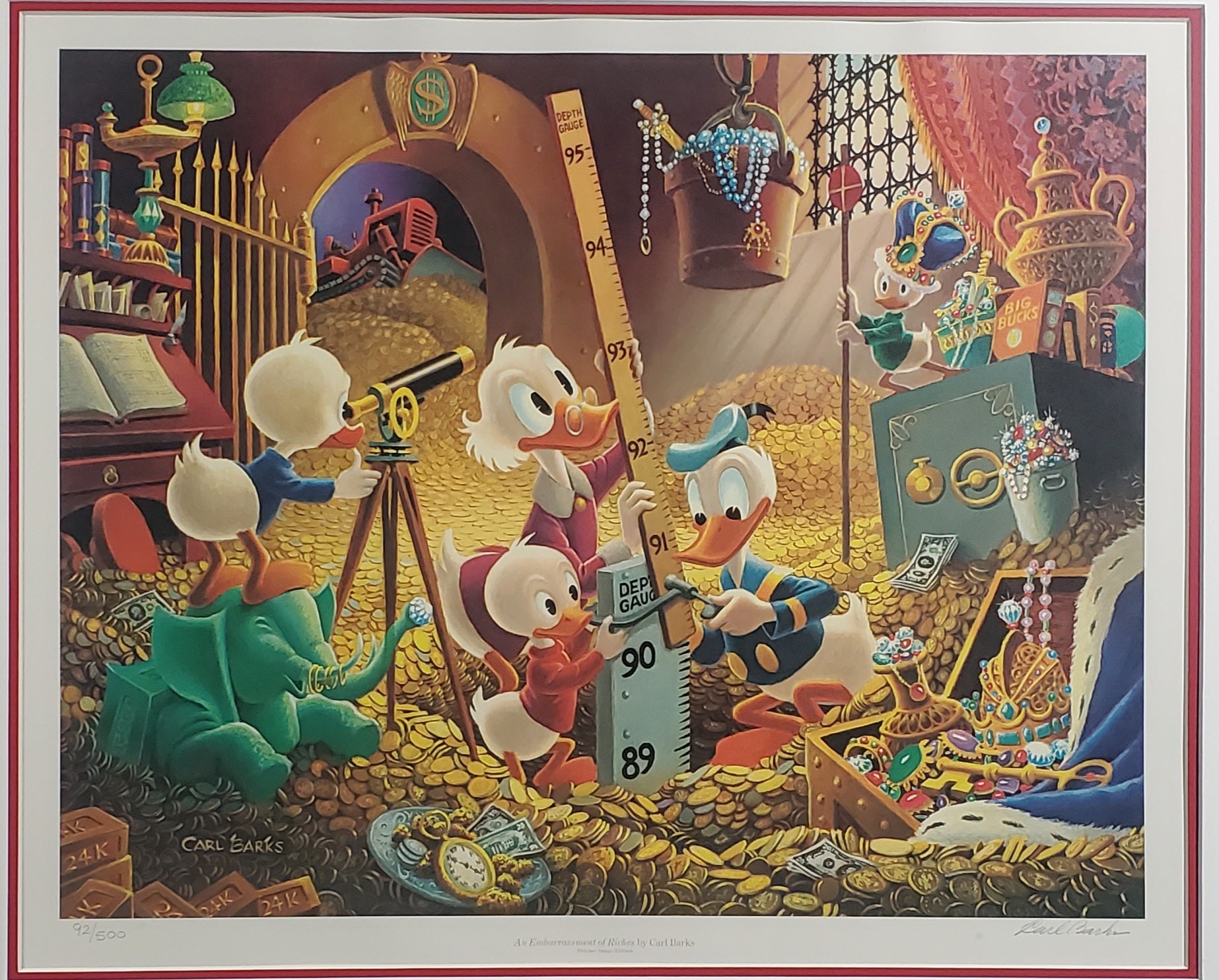 Donald Duck and Uncle Scrooge An Embarrassment Of Riches Carl Barks Signed Sharper Image Edition